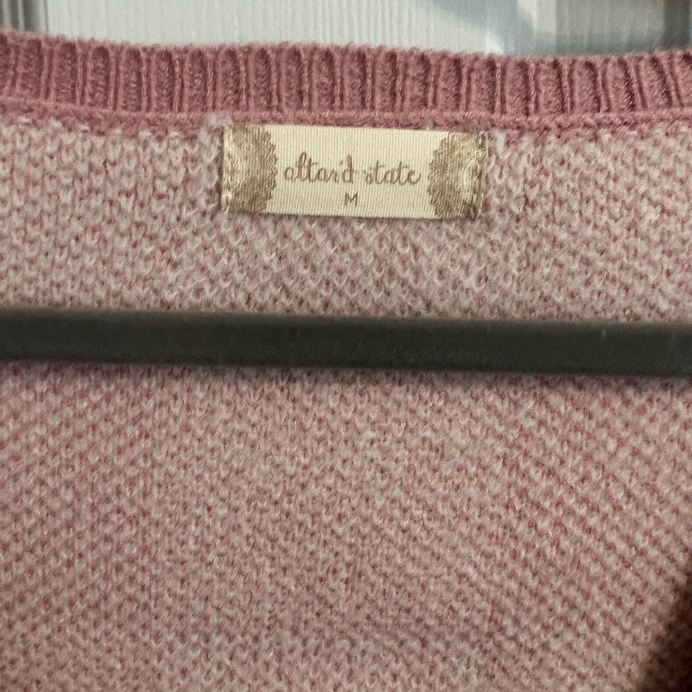 Altar’d State pink and white sweater! - Picture 3 of 3